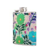 カラフルな花模様 フラスク (左)