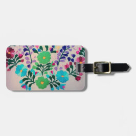 カラフルな花模様 ラゲッジタグ