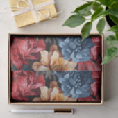 カラフルな花模様 薄葉紙 (ギフト)