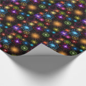 カラフルな花火の新年 ラッピングペーパー (角)