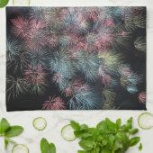 カラフルな花火 キッチンタオル (折り畳み)