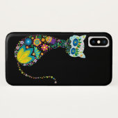 カラフルな花猫 Case-Mate iPhoneケース (裏面(横))