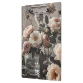 カラフルな花 エレガントなヴィンテージスタイルの花  クリップボード (左)