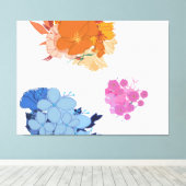 カラフルな花 キャンバスプリント (インサイチュ (ウッドフロア))