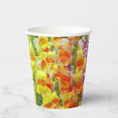 カラフルな花 キンギョソウ 紙コップ (正面)
