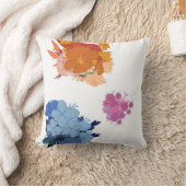 カラフルな花 クッション (ブランケット)