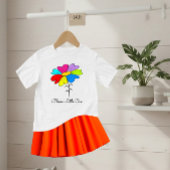 カラフルな花 ベビーTシャツ