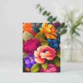 カラフルな花 ポストカード (スタンド正面)