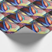 カラフルな花 ラッピングペーパー (角)