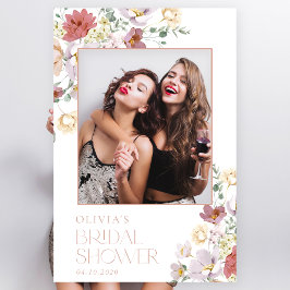 カラフルな花, ワイルドフラワー, ボヘミア, ブライダルシャワー ポスター