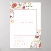 カラフルな花, ワイルドフラワー, ボヘミア, ブライダルシャワー ポスター (正面)