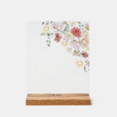 カラフルな花, ワイルドフラワー, ボヘミア, ミモザバー アクリルサイン (正面)