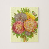 カラフルな花(ヴィンテージのスタイル)の変化 ジグソーパズル (縦)