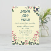 カラフルな花 招待状 (スタンド正面)