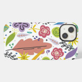 カラフルな花 春の背景 iPhoneケース (裏面横)
