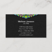 カラフルな花-曼荼羅 名刺 (裏面)