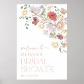 カラフルな花, 野の花, ウェディング歓迎 ポスター (正面)