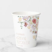 カラフルな花, 野の花, ボヘミア, ブライズシャワー 紙コップ (裏面)