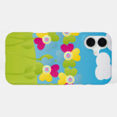 カラフルな花 iPhoneケース (裏面横)