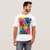カラフルな花 Tシャツ (正面フル)