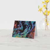 カラフルな芸術のメッセージカードを熟視する星 カード (黄色い花)