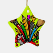 カラフルな芸術の供給 セラミックオーナメント (右)