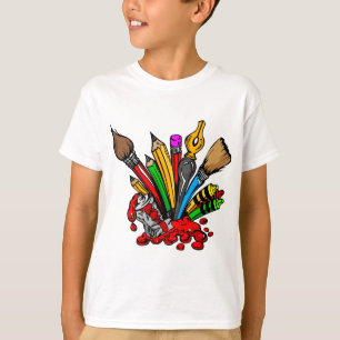 カラフルな芸術の供給 Tシャツ