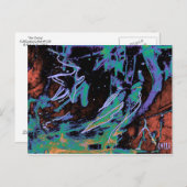 カラフルな芸術の郵便はがきを"熟視する"星 ポストカード (正面/裏面)