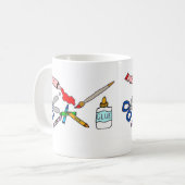カラフルな芸術は供給のマグを制作し、 コーヒーマグカップ (正面左)