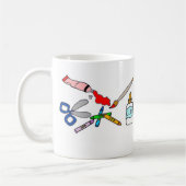 カラフルな芸術は供給のマグを制作し、 コーヒーマグカップ (左)