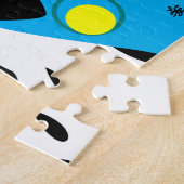 カラフルな英国のポインターのジグソーパズル ジグソーパズル (側面)