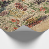 カラフルな草原によってはハーブ辞書の芸術が開花します ラッピングペーパー (角)