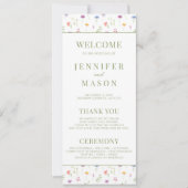 カラフルな草原の野の花をテーマにした夏の結婚式 (正面)