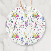 カラフルな草原の野花のカリグラフィー フェイバータグ (裏面)