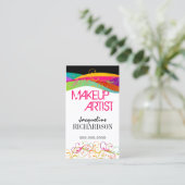 カラフルな華麗さはメーキャップアーティスト渦巻きます 名刺 (スタンド正面)