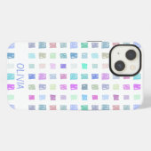 カラフルな落書きの四角形 iPhoneケース (裏面横)