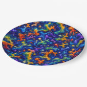 カラフルな落書きの紙皿 ペーパープレート (アングル)