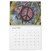 カラフルな落書きの絵画の通りの芸術2018年 カレンダー (1月 2026)