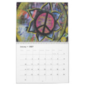 カラフルな落書きの絵画の通りの芸術2018年 カレンダー (1月 2027)