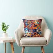 カラフルな落書きの芸術 クッション (椅子)