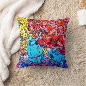 カラフルな落書きの芸術 クッション (ブランケット)