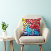 カラフルな落書きの芸術 クッション (椅子)