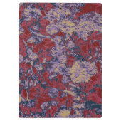 カラフルな葉および花のカムフラージュパターン クリップボード (裏面)