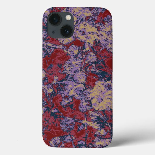 カラフルな葉および花のカムフラージュパターン Case-Mate iPhoneケース (裏面)