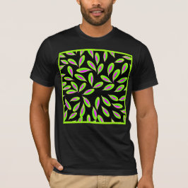 カラフルな葉っぱのデザイン Tシャツ
