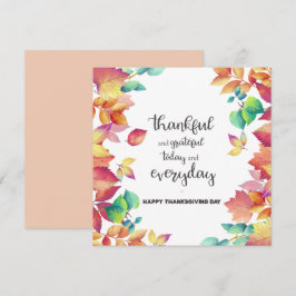 カラフルな葉のエレガントな感謝と喜び 招待状
