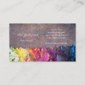 カラフルな葉や花のおしゃれな名刺 名刺 (裏面)