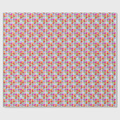 カラフルな葉パターン ラッピングペーパー (フラット)