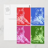 カラフルな虎 ポストカード (正面/裏面)