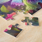 カラフルな虹とキュートな妖精 ジグソーパズル (側面)